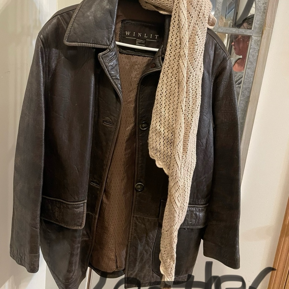 Leather coat